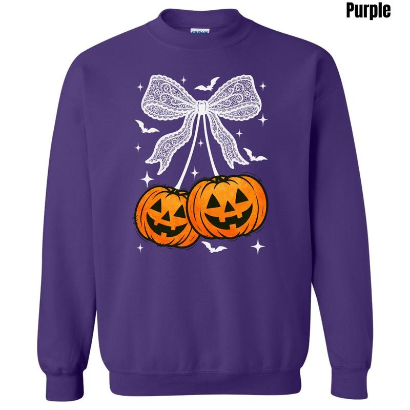 White Bats Pumpkins Bow 'NLB' - Adult & Kids T-Shirts, Sweatshirts & Hoodies apparel design preview 1