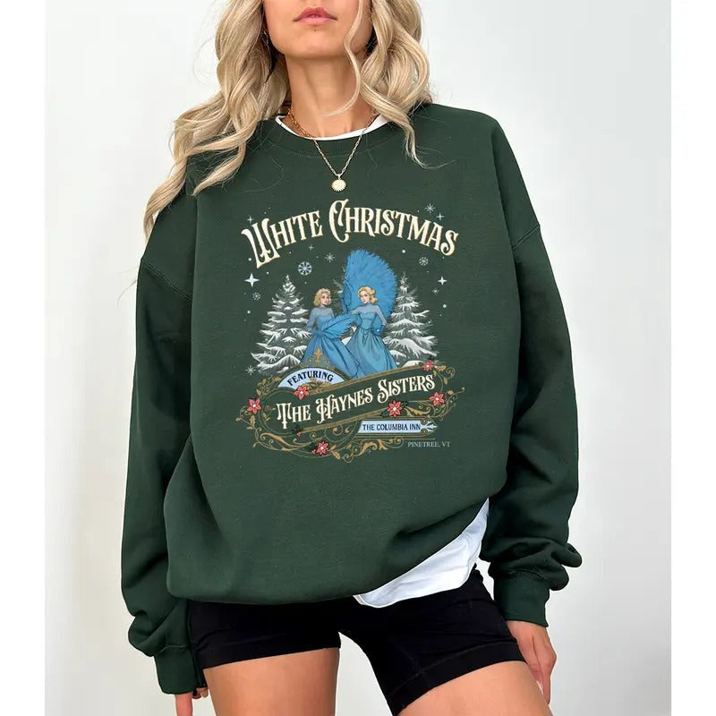 White Columbia Inn Pine Tree Vermont Movies 1954 - Adult & Kids T-Shirts, Sweatshirts & Hoodies apparel design preview 1