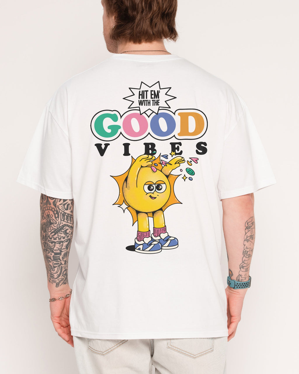 Hit Em' With the Good Vibes - Adult & Kids T-Shirts, Sweatshirts & Hoodies apparel design preview 1