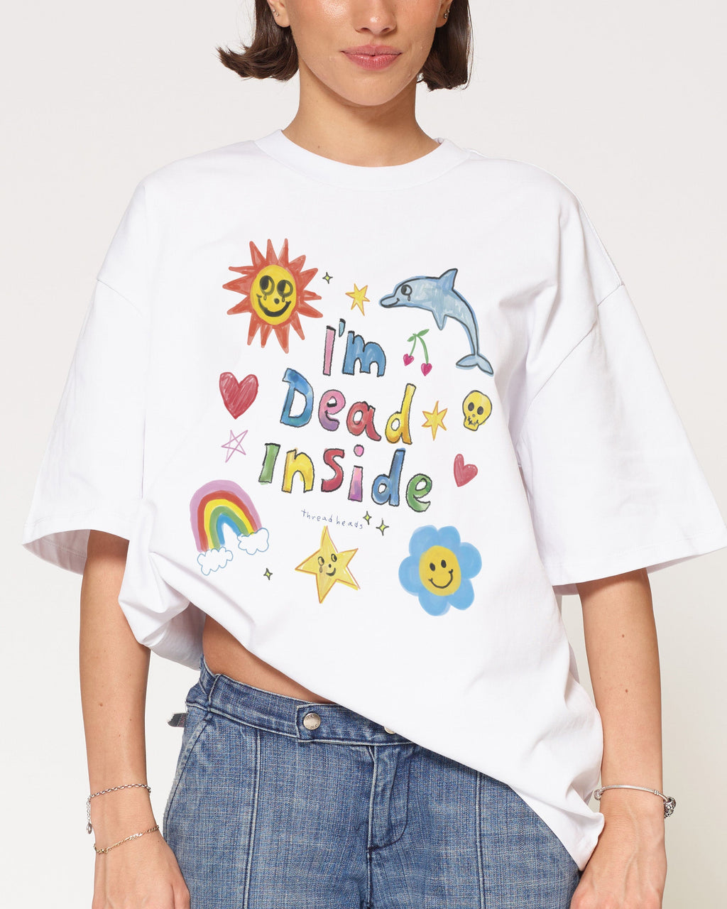 I'm Dead Inside Oversized - Adult & Kids T-Shirts, Sweatshirts & Hoodies apparel design preview 1