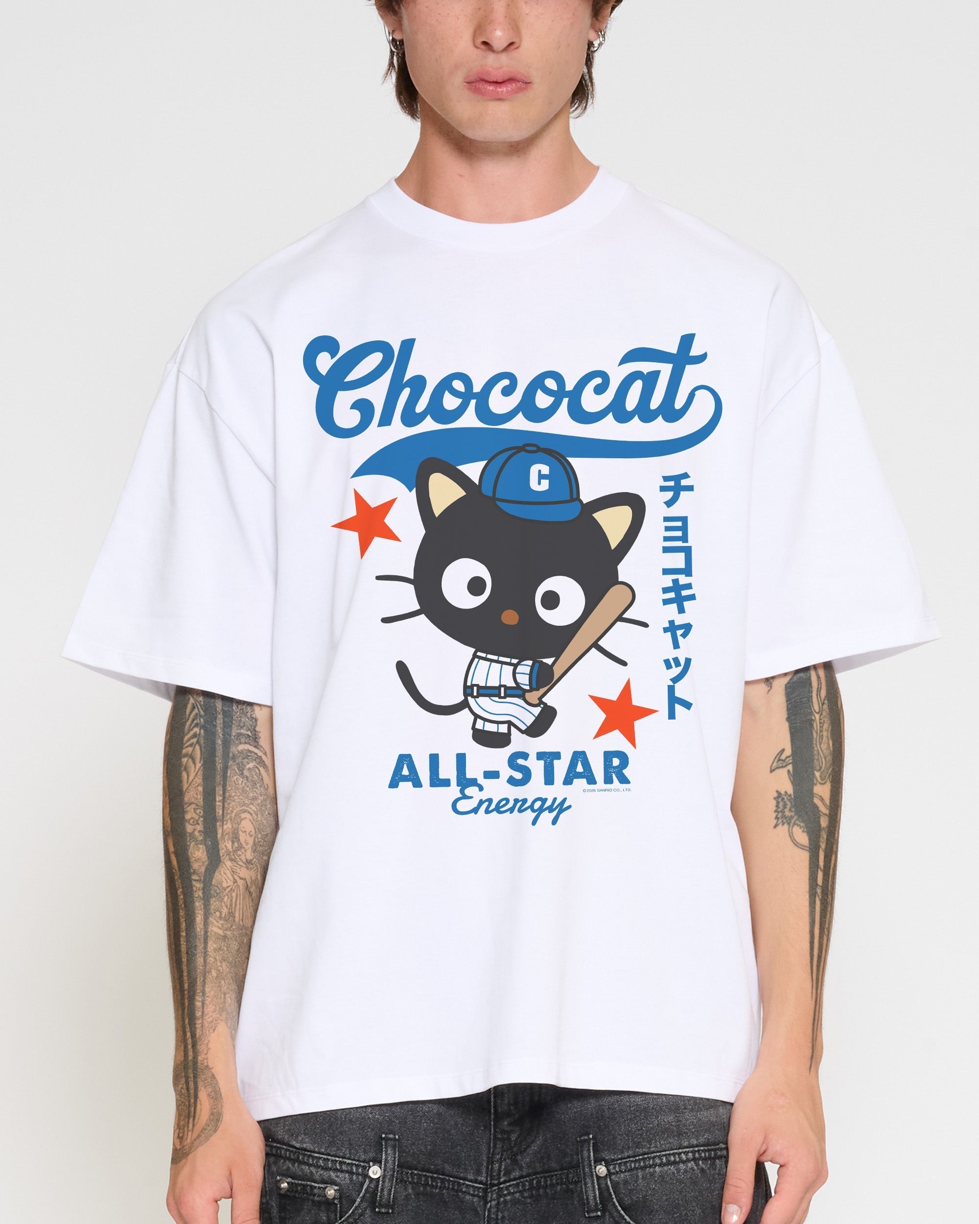 Chococat Baseball Oversized - Adult & Kids T-Shirts, Sweatshirts & Hoodies apparel design preview 1
