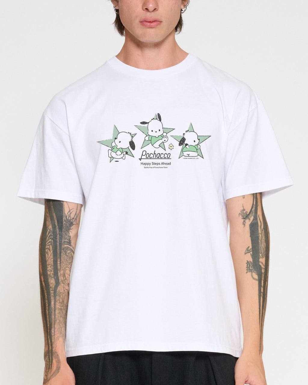 Pochacco Happy Steps - Adult & Kids T-Shirts, Sweatshirts & Hoodies apparel design preview 1