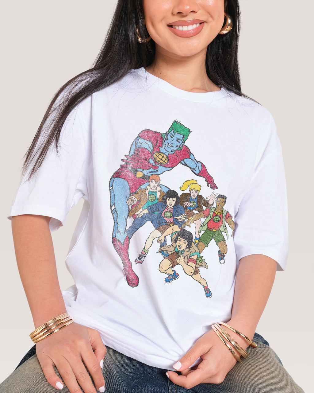 Vintage Captain Planet - Adult & Kids T-Shirts, Sweatshirts & Hoodies apparel design preview 1