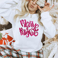 White Merry Bright Gildan - Adult & Kids T-Shirts, Sweatshirts & Hoodies apparel design preview 1