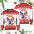 White-United States of America 250th Anniversary 3D Ugly Christmas Sweater - Holiday Gift product image