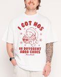 Hos In Different Area Codes Oversized - Adult & Kids T-Shirts, Sweatshirts & Hoodies apparel design preview 1