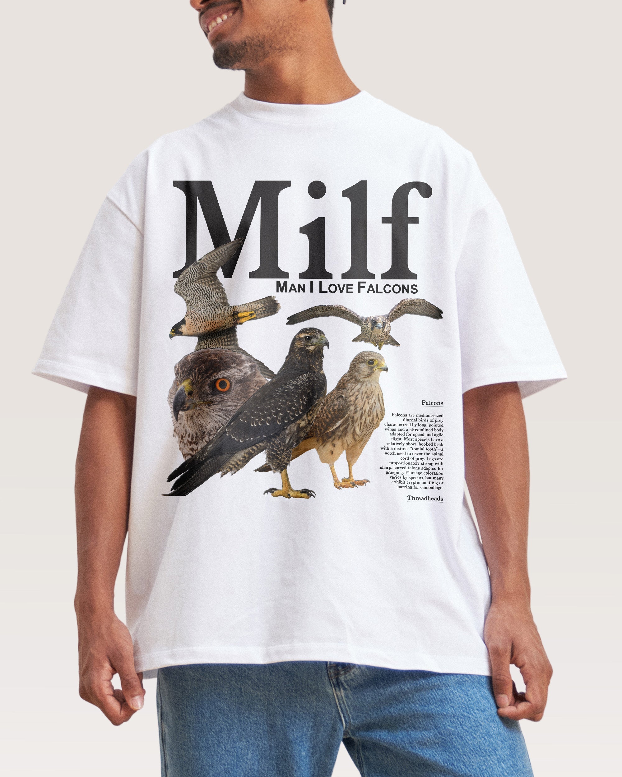 Man I Love Falcons Oversized - Adult & Kids T-Shirts, Sweatshirts & Hoodies apparel design preview 1