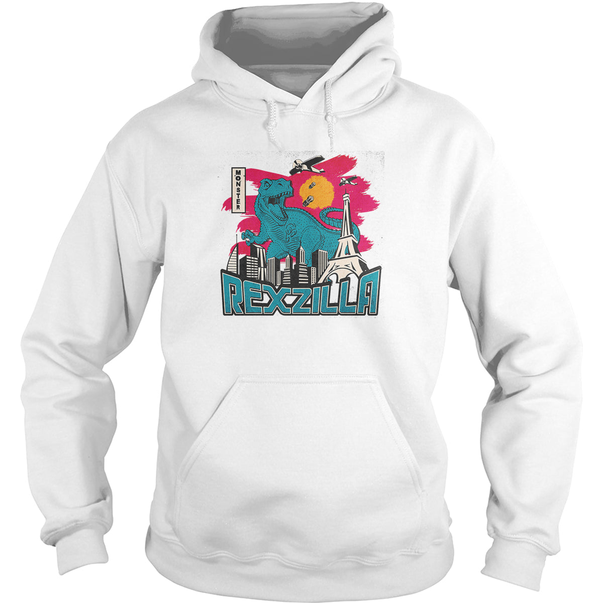 Retro Vintage Japanese Monster Rexzilla - Adult & Kids T-Shirts, Sweatshirts & Hoodies apparel design preview 1