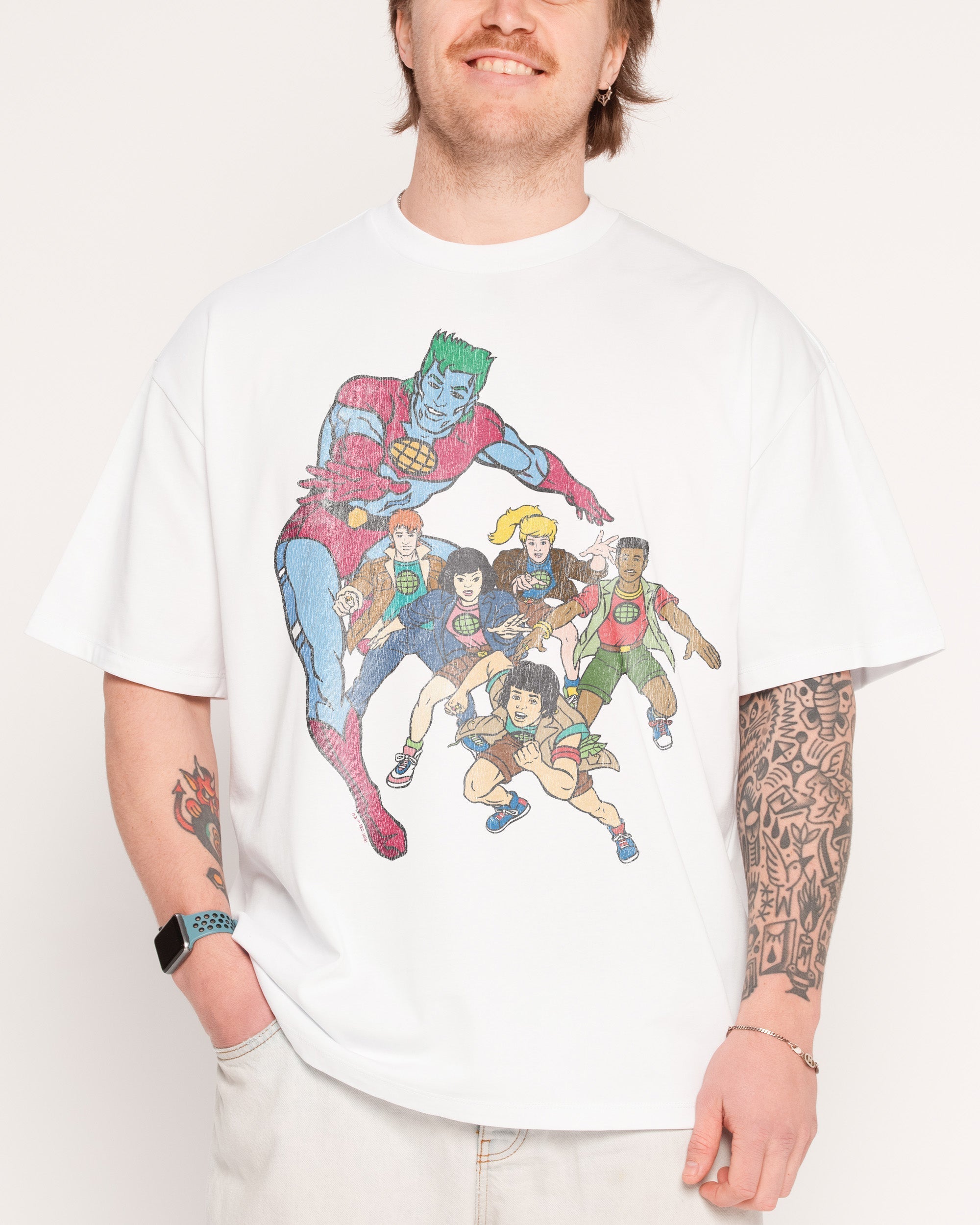 Vintage Captain Planet Oversized - Adult & Kids T-Shirts, Sweatshirts & Hoodies apparel design preview 1