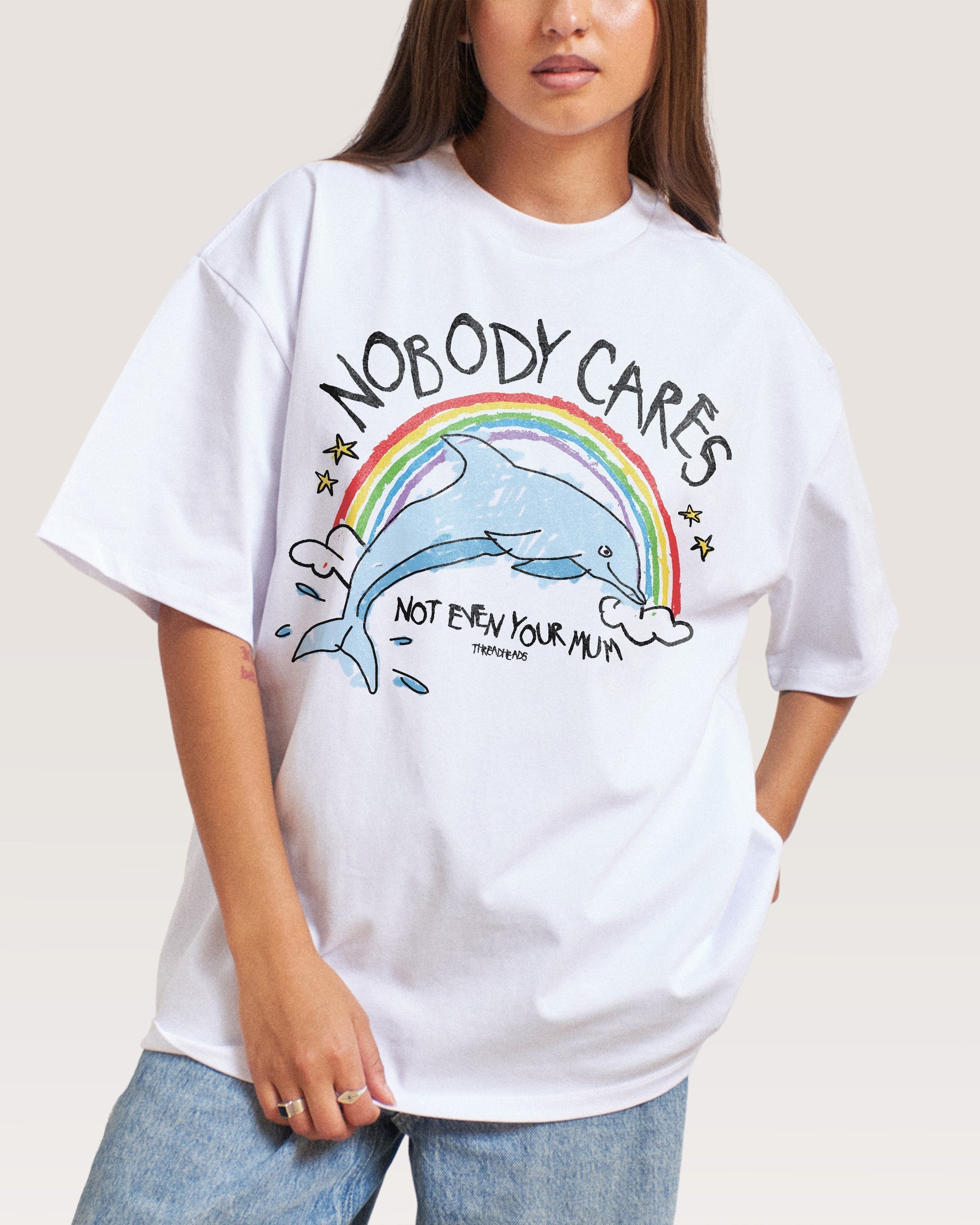 Nobody Cares Oversized - Adult & Kids T-Shirts, Sweatshirts & Hoodies apparel design preview 1