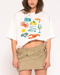 Seafood Platter Boxy Crop - Adult & Kids T-Shirts, Sweatshirts & Hoodies apparel design preview 1