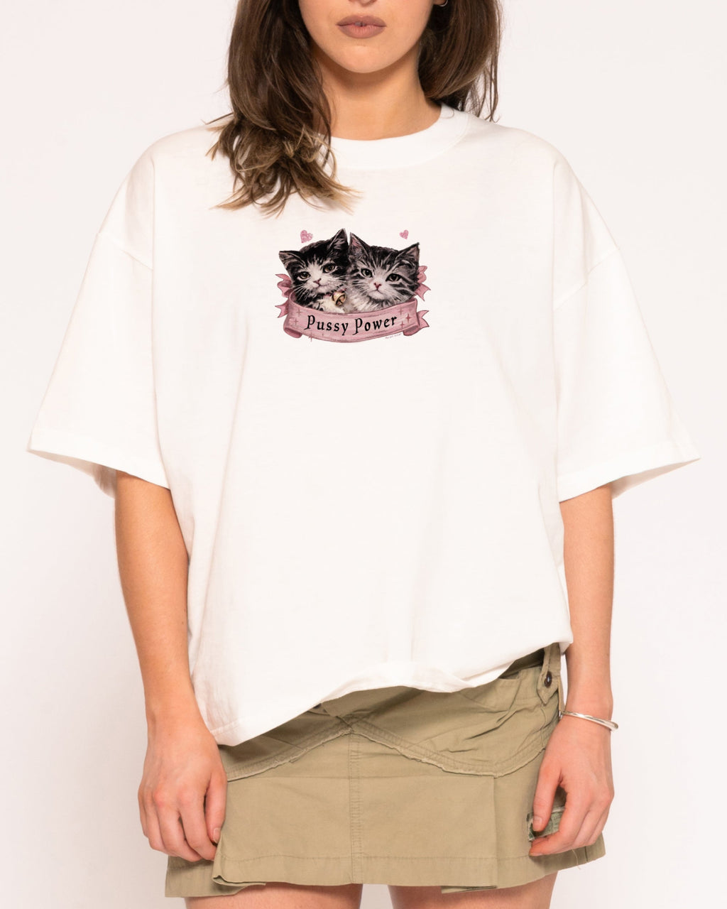 Pussy Power Boxy Crop - Adult & Kids T-Shirts, Sweatshirts & Hoodies apparel design preview 1