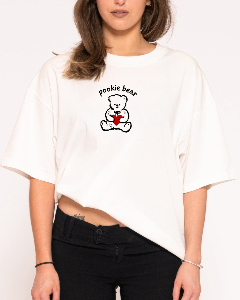 Pookie Bear Boxy Crop - Adult & Kids T-Shirts, Sweatshirts & Hoodies apparel design preview 1