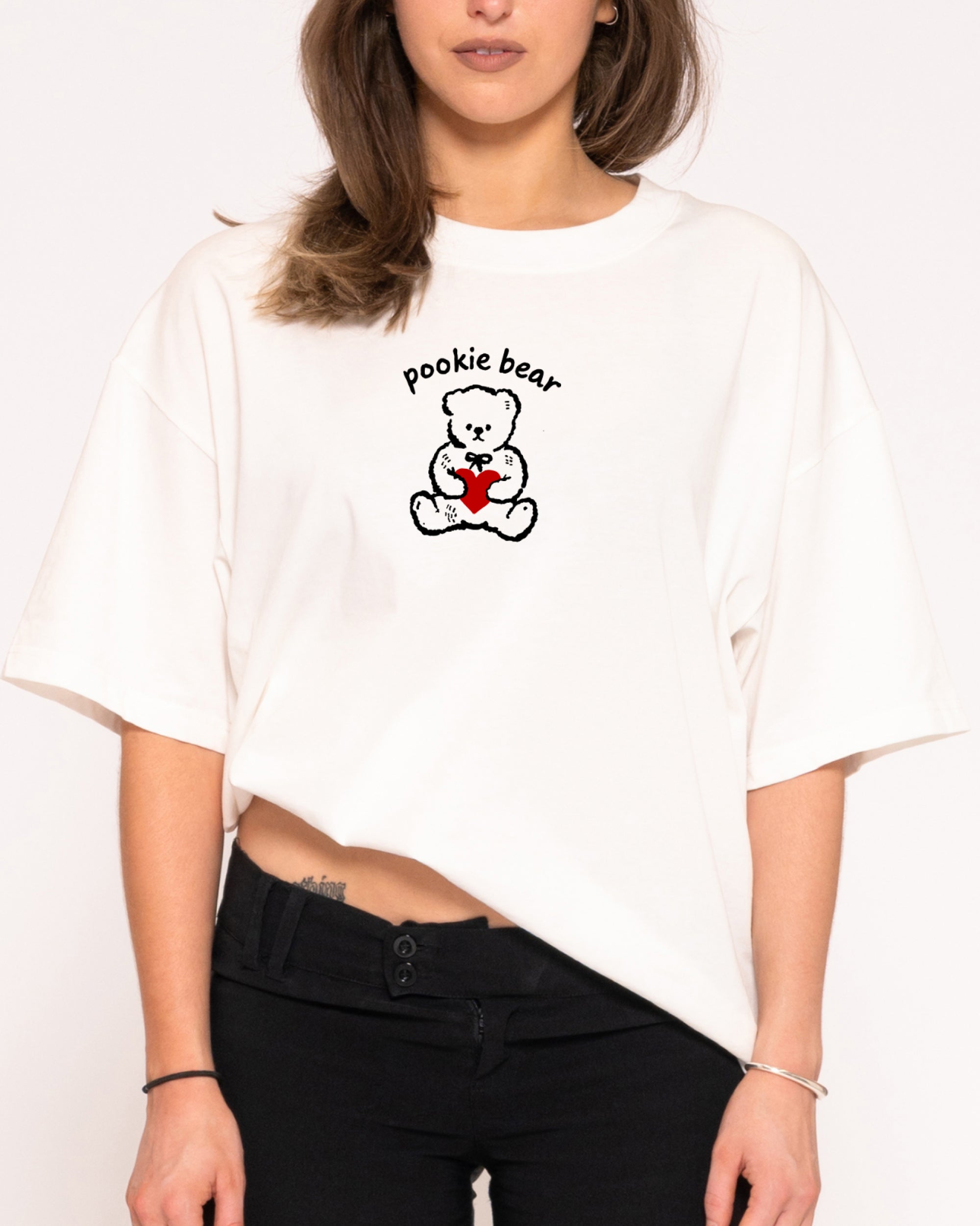 Pookie Bear Boxy Crop - Adult & Kids T-Shirts, Sweatshirts & Hoodies apparel design preview 1