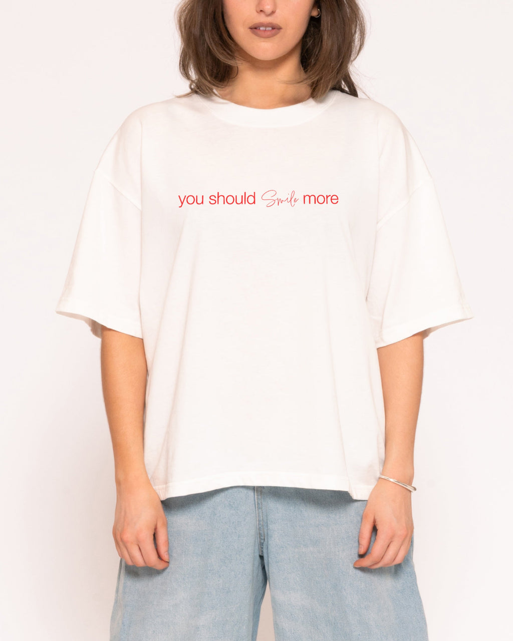 You Should Smile More Boxy Crop - Adult & Kids T-Shirts, Sweatshirts & Hoodies apparel design preview 1