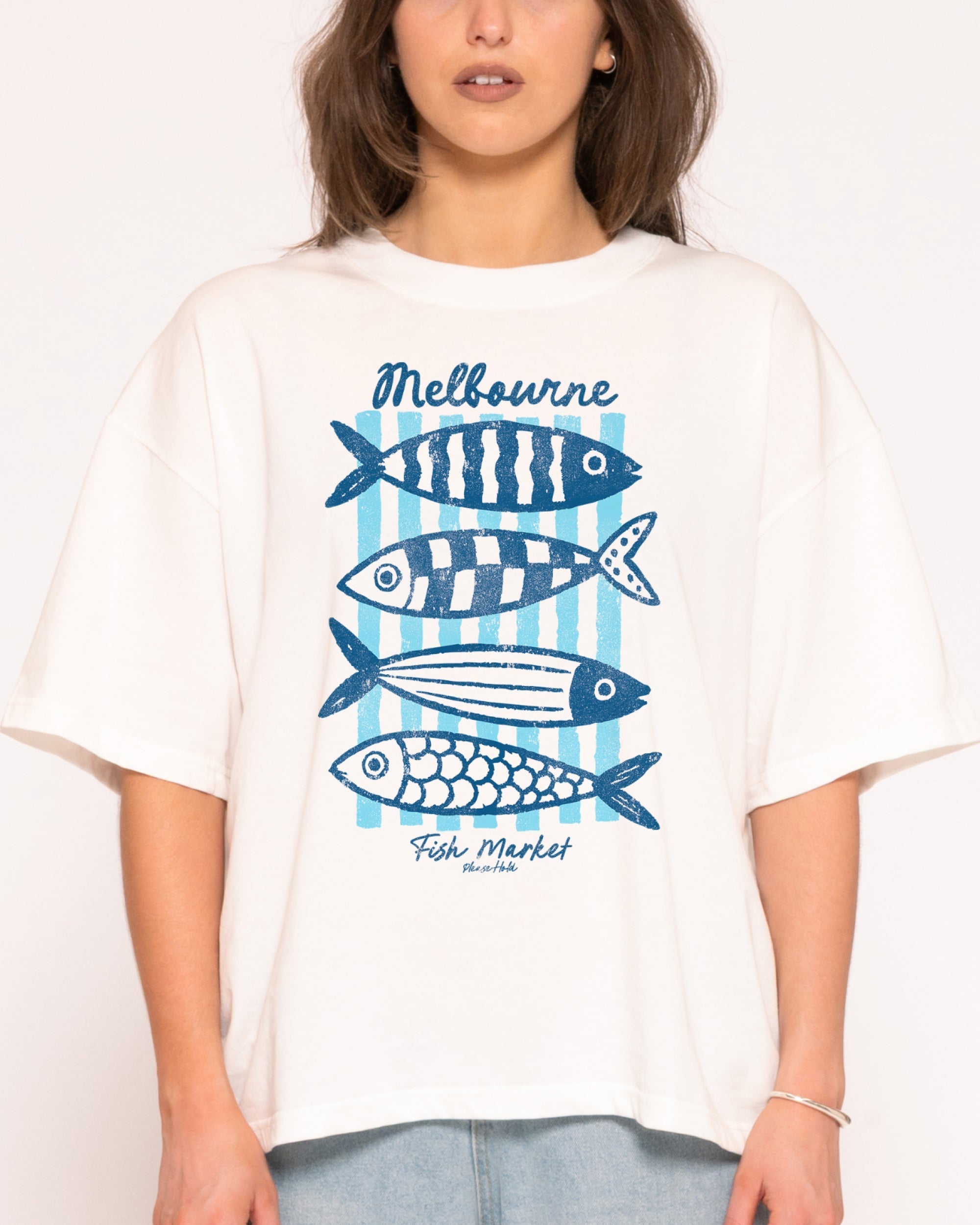 Melbourne Fish Market Boxy Crop - Adult & Kids T-Shirts, Sweatshirts & Hoodies apparel design preview 1