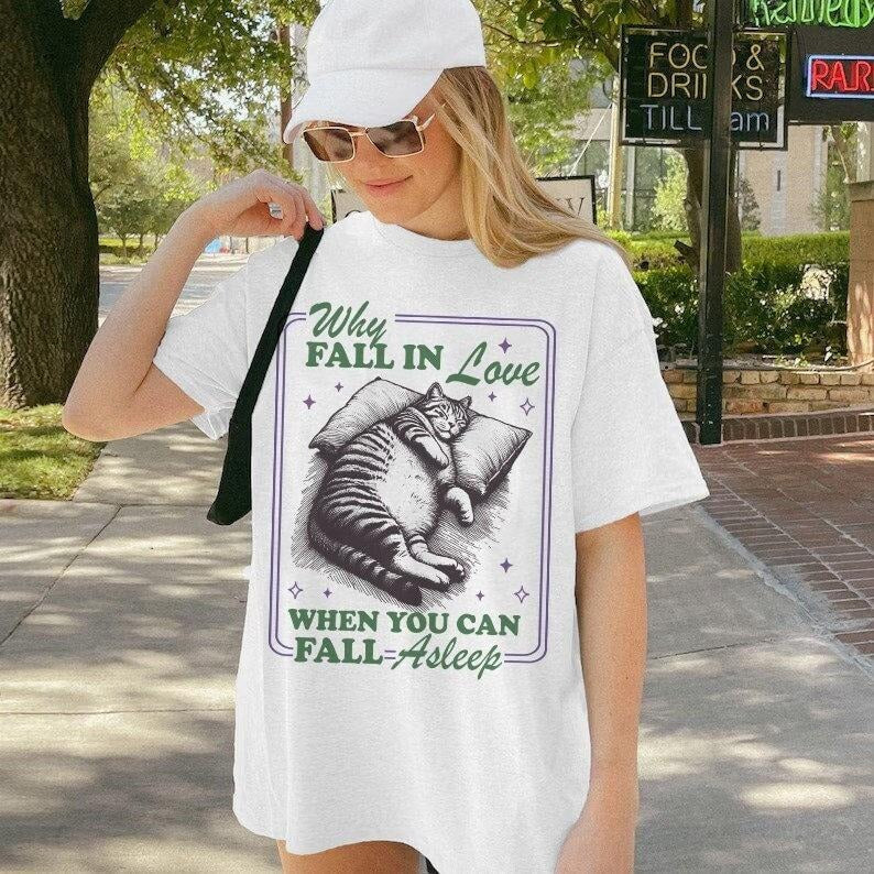 Why Fall Love When You Can Asleep Aroace Aromantic - Adult & Kids T-Shirts, Sweatshirts & Hoodies apparel design preview 1