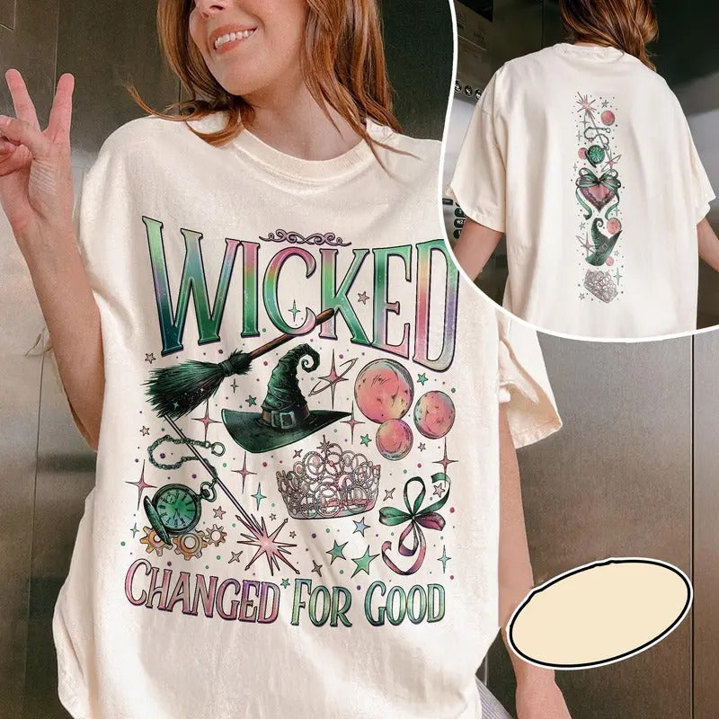 Wicked 2 Sided Two Sides Wizard Movie Fan Changed - Adult & Kids T-Shirts, Sweatshirts & Hoodies apparel design preview 1
