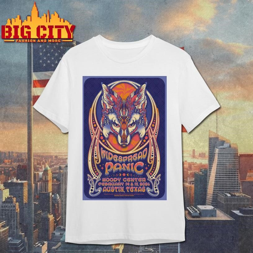 Widespread Panic Austin TX 2-14-2-15-2026 Poster - Adult & Kids T-Shirts, Sweatshirts & Hoodies apparel design preview 1