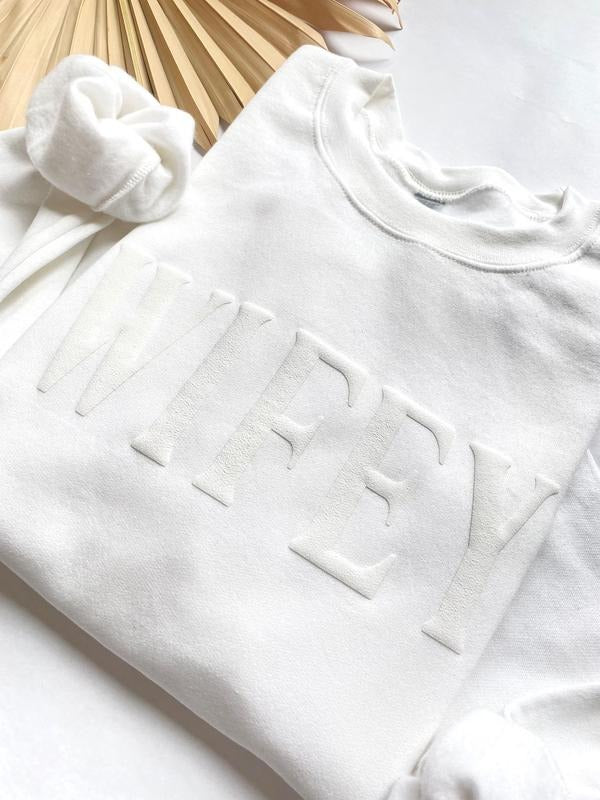 Wifey Embossed Bride Personalized Wedding Custom - Adult & Kids T-Shirts, Sweatshirts & Hoodies apparel design preview 1