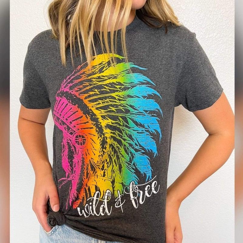Wild Free Colorful - Adult & Kids T-Shirts, Sweatshirts & Hoodies apparel design preview 1