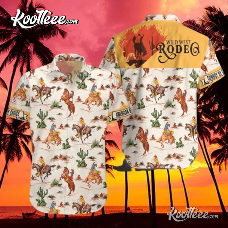 Wild West Rodeo Cowboy Hawaiian - Adult & Kids T-Shirts, Sweatshirts & Hoodies apparel design preview 1