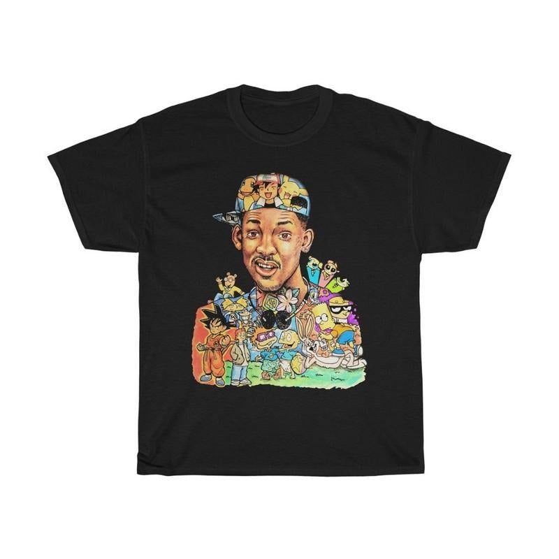 Will Smith Fresh Prince Funny Cartoon 90s Hip Hop - Adult & Kids T-Shirts, Sweatshirts & Hoodies apparel design preview 1