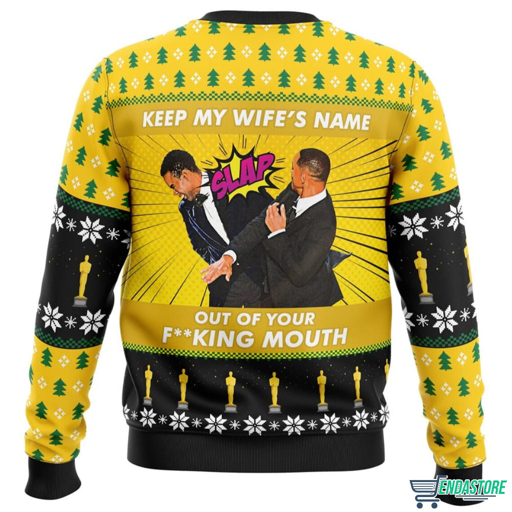 Will Smith Slaps Chris Rock Meme 3D Christmas Sweater - Holiday Gift product image 2