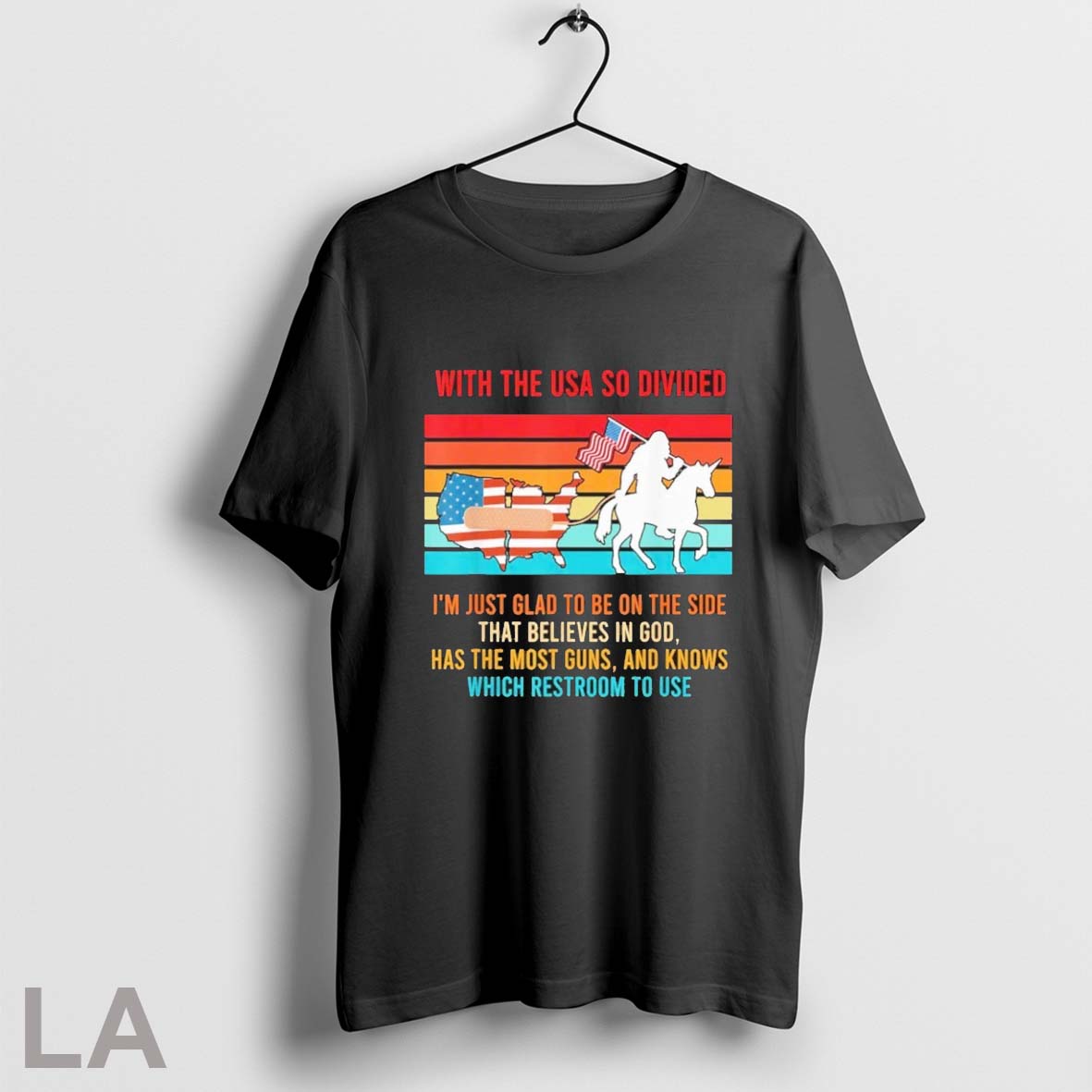 With The Us So Divided American Im Just Glad To Be On - Adult & Kids T-Shirts, Sweatshirts & Hoodies apparel design preview 1
