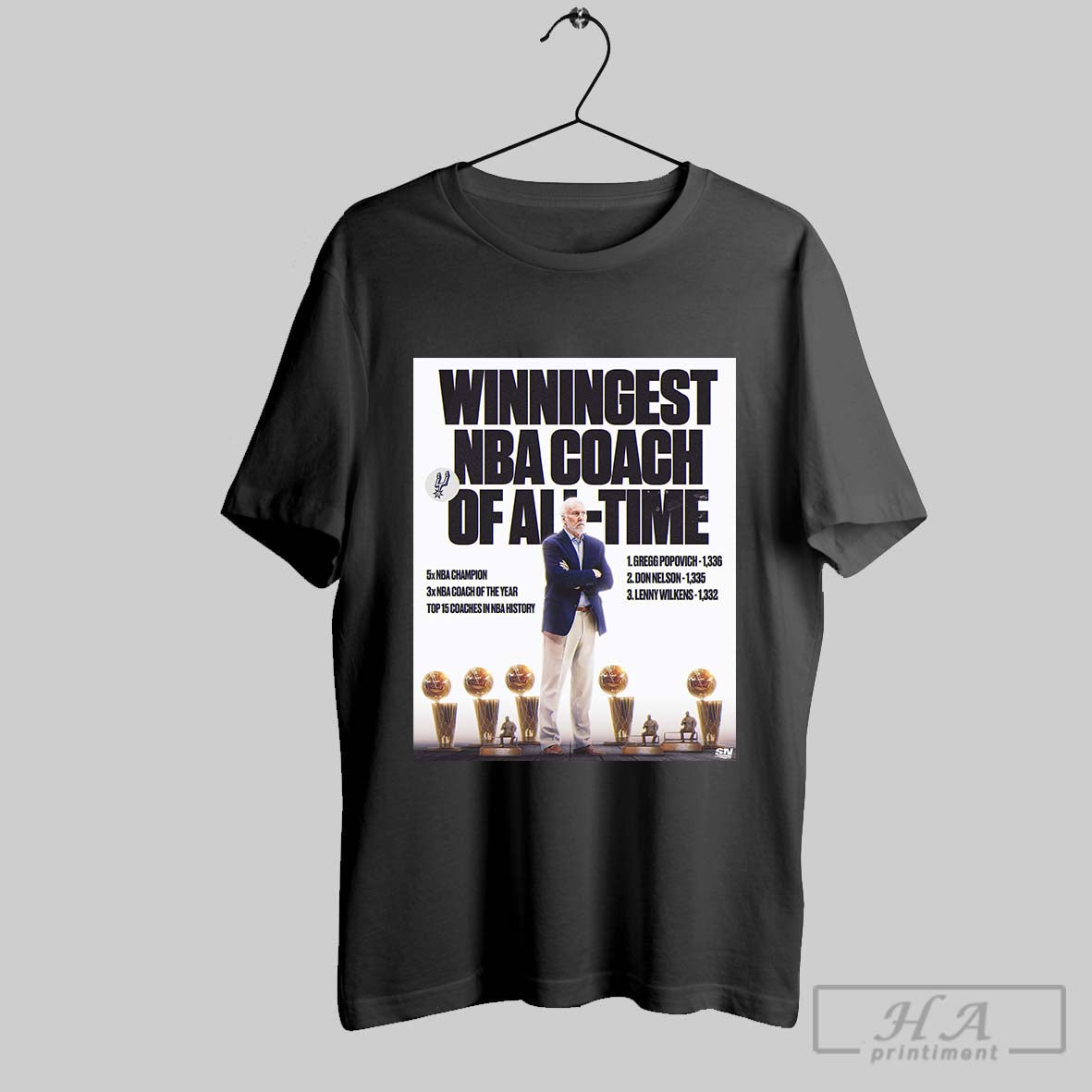With Tonights Win Over The Jazz Head Coach Gregg - Adult & Kids T-Shirts, Sweatshirts & Hoodies apparel design preview 1