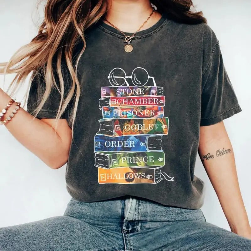 Wizard Castle Book Reading Hp Comfort Color Magic - Adult & Kids T-Shirts, Sweatshirts & Hoodies apparel design preview 1