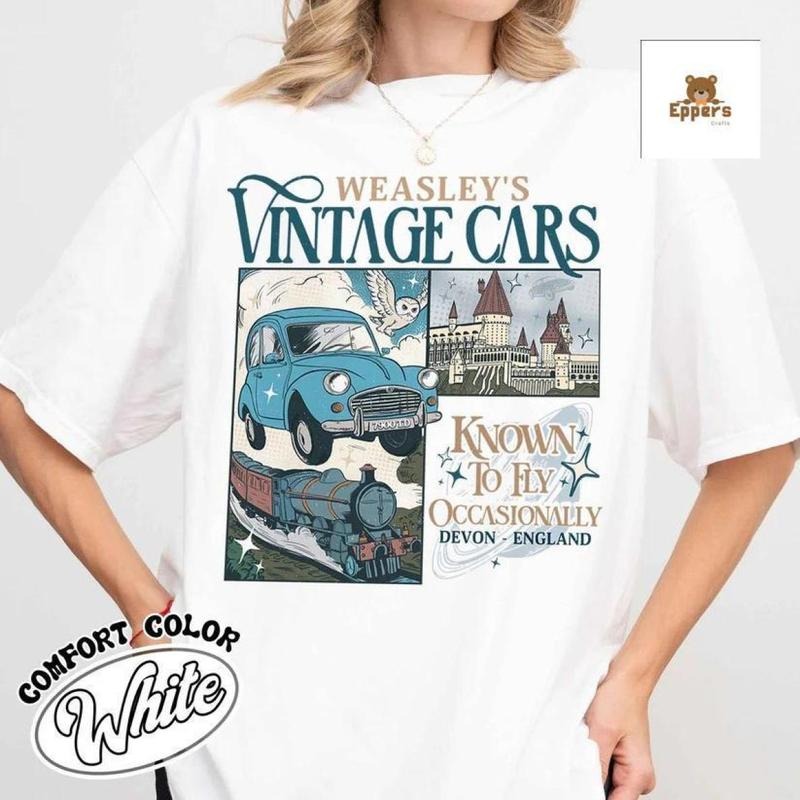 Wizard Flying Car Weasley Bookish Universal Fan - Adult & Kids T-Shirts, Sweatshirts & Hoodies apparel design preview 1