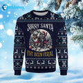Wolf Sorry Santa I’ve Been Feral Ugly Christmas Sweater - Holiday Gift product image