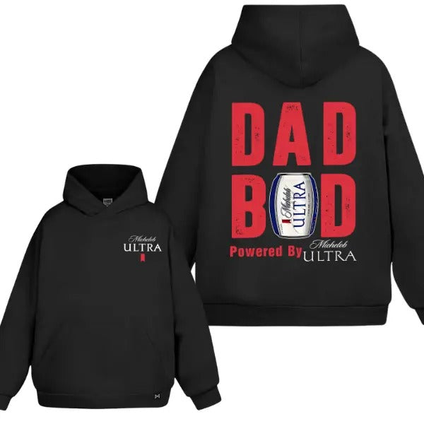 Dad Bod Michelob Ultra 2 Sided (No Hood) 100% Cotton - Adult & Kids T-Shirts, Sweatshirts & Hoodies apparel design preview 1