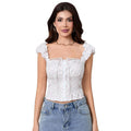 Camisole Sleeveless Tops Square Neck Floral Tie Up - Adult & Kids T-Shirts, Sweatshirts & Hoodies apparel design preview 1