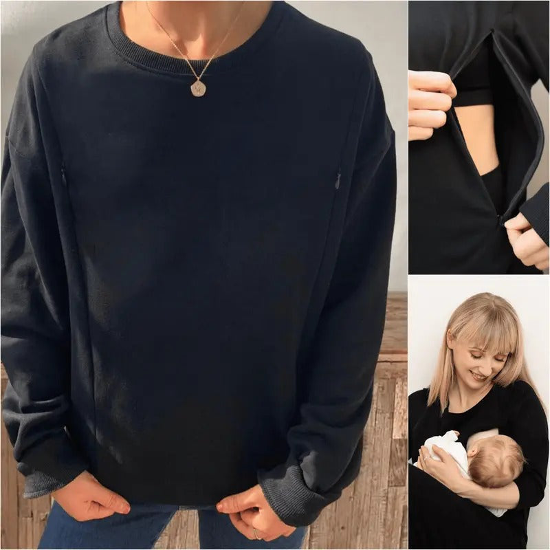 Causal Maternity Nursing Comfort Friendly Zip - Adult & Kids T-Shirts, Sweatshirts & Hoodies apparel design preview 1