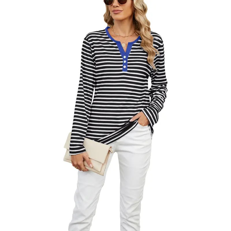 Casual Stripe Print Tops Basic Blouses Club - Adult & Kids T-Shirts, Sweatshirts & Hoodies apparel design preview 1