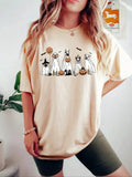 Animal Pumpkin Print Drop Shoulder Casual Half Sleeve - Adult & Kids T-Shirts, Sweatshirts & Hoodies apparel design preview 1