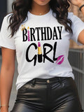 Girl Letter Print Round Neck Vintage Casual Short - Adult & Kids T-Shirts, Sweatshirts & Hoodies apparel design preview 1