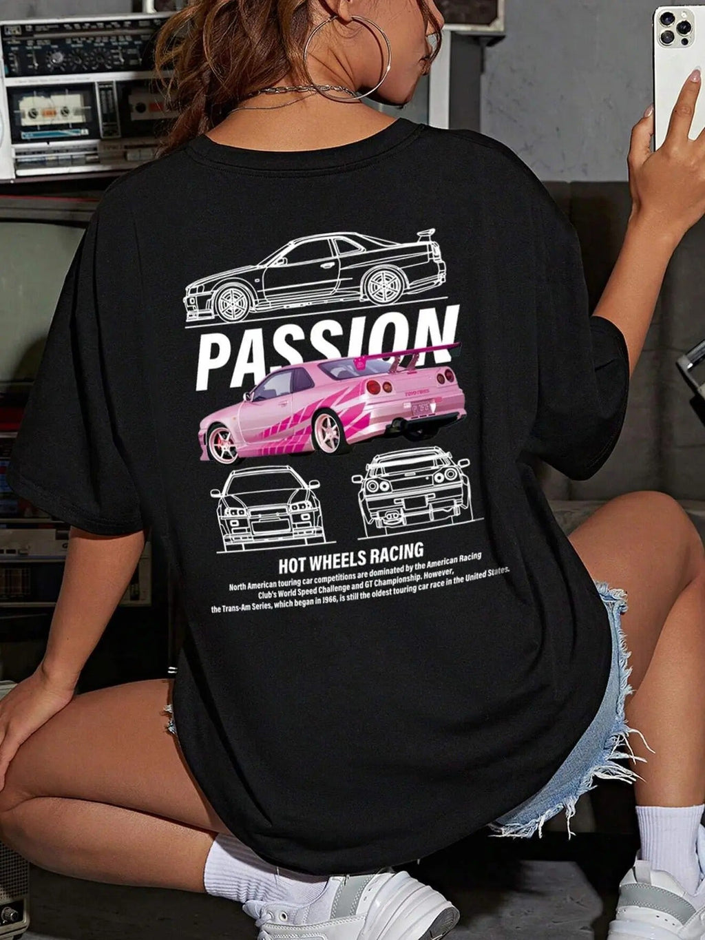 Car Letter Print Drop Shoulder Casual Half Sleeve - Adult & Kids T-Shirts, Sweatshirts & Hoodies apparel design preview 1