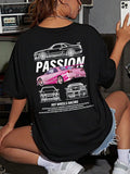 Car Letter Print Drop Shoulder Casual Half Sleeve - Adult & Kids T-Shirts, Sweatshirts & Hoodies apparel design preview 1