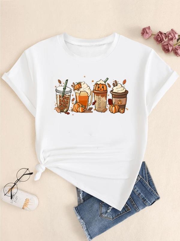 Cartoon Coffee Print Round Neck Casual Crew Daily - Adult & Kids T-Shirts, Sweatshirts & Hoodies apparel design preview 1
