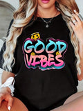 Cartoon Face "Good Letter Print Round Neck Vintage - Adult & Kids T-Shirts, Sweatshirts & Hoodies apparel design preview 1