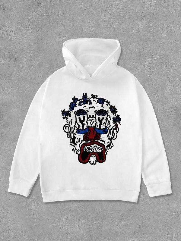 Cartoon Face Print Casual Hooded Daily Outdoor Fall - Adult & Kids T-Shirts, Sweatshirts & Hoodies apparel design preview 1