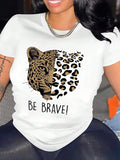 Cartoon Leopard Print Round Neck Casual Short Sleeve - Adult & Kids T-Shirts, Sweatshirts & Hoodies apparel design preview 1