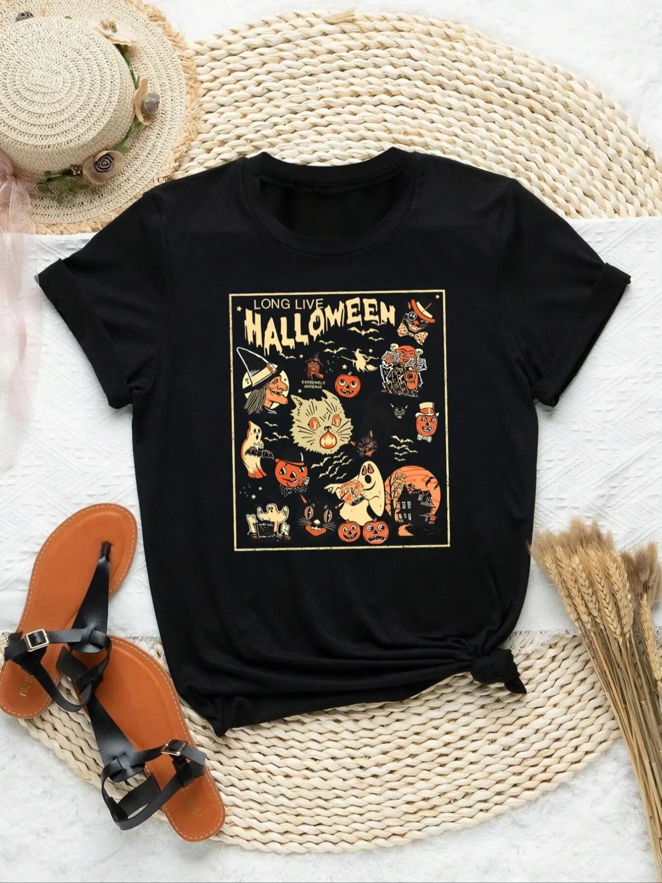 Cartoon Letter Print Round Neck Vintage Casual Short - Adult & Kids T-Shirts, Sweatshirts & Hoodies apparel design preview 1