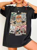 Cartoon Skull Letter Print Drop Shoulder Casual Half - Adult & Kids T-Shirts, Sweatshirts & Hoodies apparel design preview 1