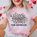 I'M Fine Everything Is Lights Cotton - Adult & Kids T-Shirts, Sweatshirts & Hoodies apparel design preview 1