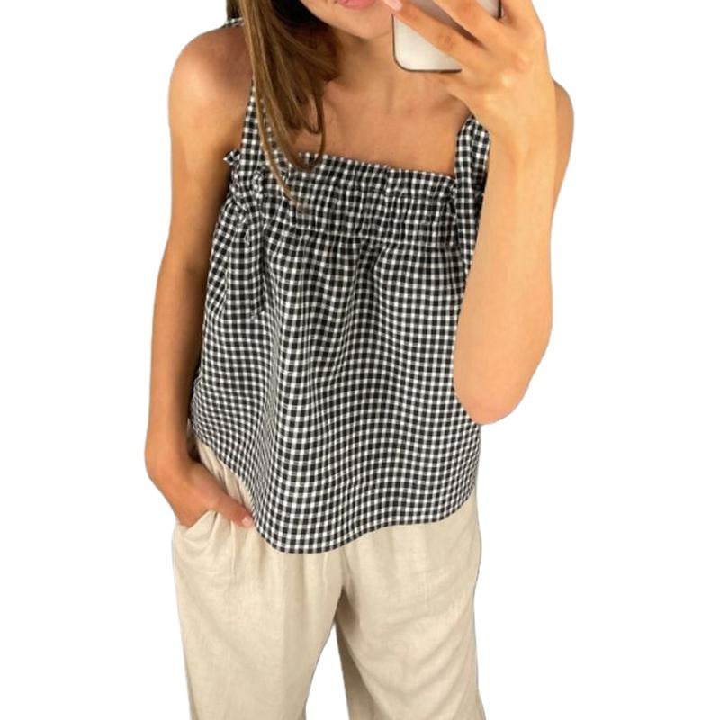 Crop Camisole Casual Square Neck Backless Tie Up - Adult & Kids T-Shirts, Sweatshirts & Hoodies apparel design preview 1