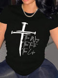 Cross Letter Print Round Neck Casual Short Sleeve - Adult & Kids T-Shirts, Sweatshirts & Hoodies apparel design preview 1